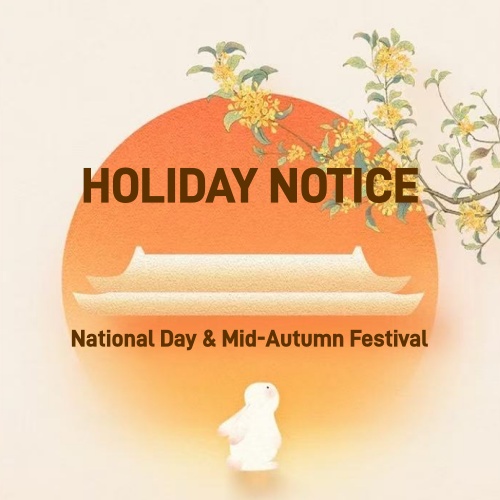 Aviso de Feriado para o Dia Nacional e Festival do Meio Outono